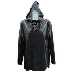 Simple Suzanne Betro Silver Hoodie Sweatshirt NEW Women’s Medium